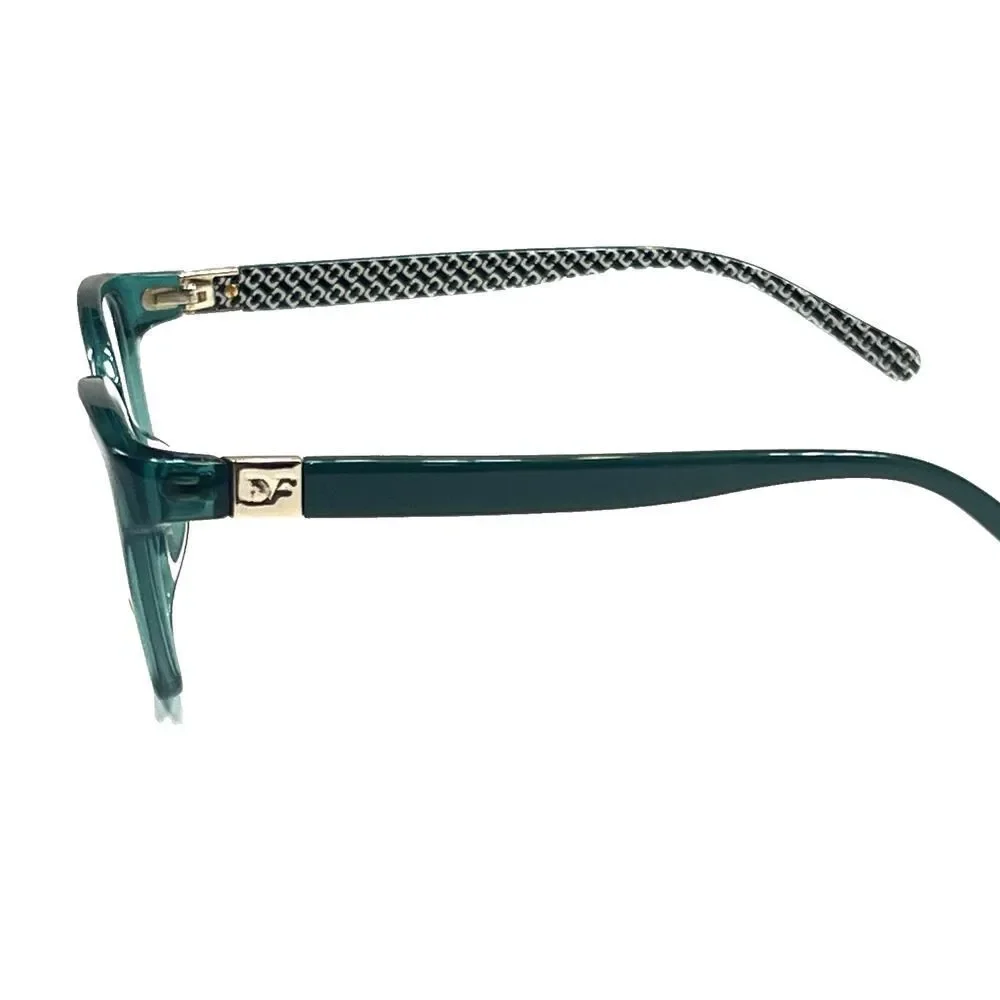 NEW Diane von Furstenberg DVF 5064 481 Glossy Bluegreen Eyeglass Frame 52-16-130